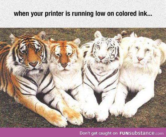 Printer running low on ink