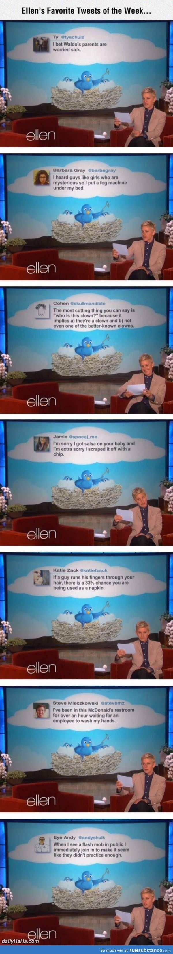 Ellen's favorite tweets