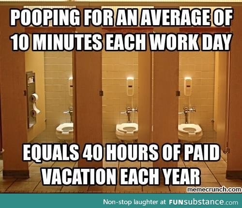 Why you should poop at work