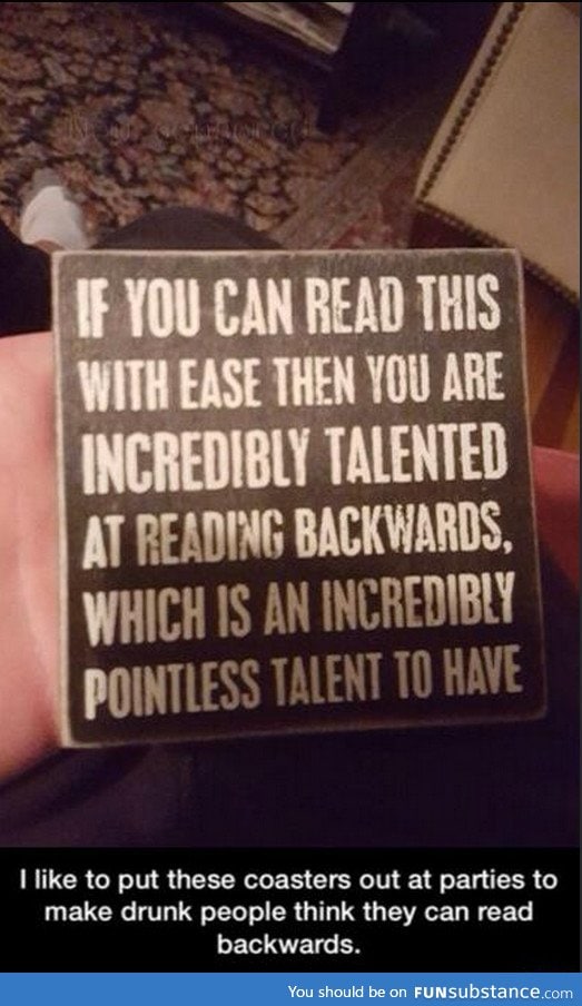 Reading backwards