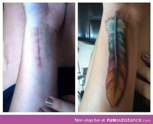 Awesome cover up tattoo