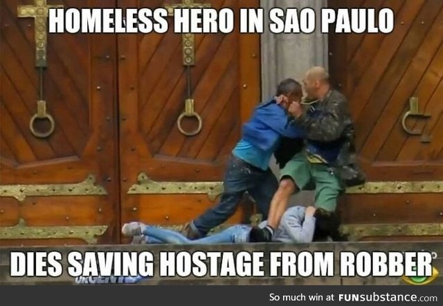Homeless hero dies saving woman