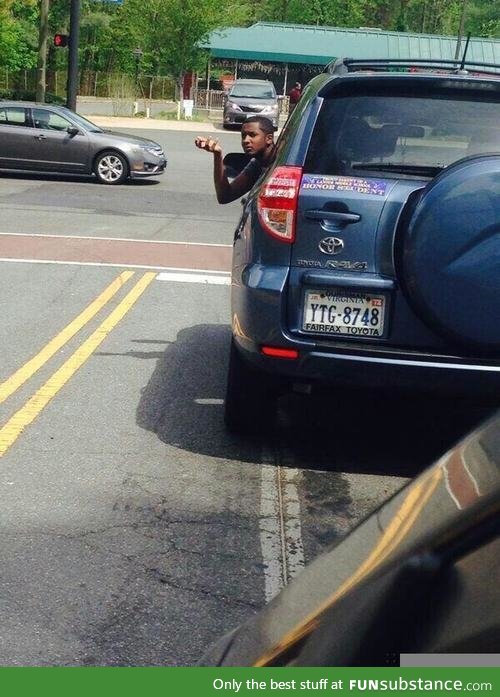 *when the red light just turns green and somebody is already beepin at you*