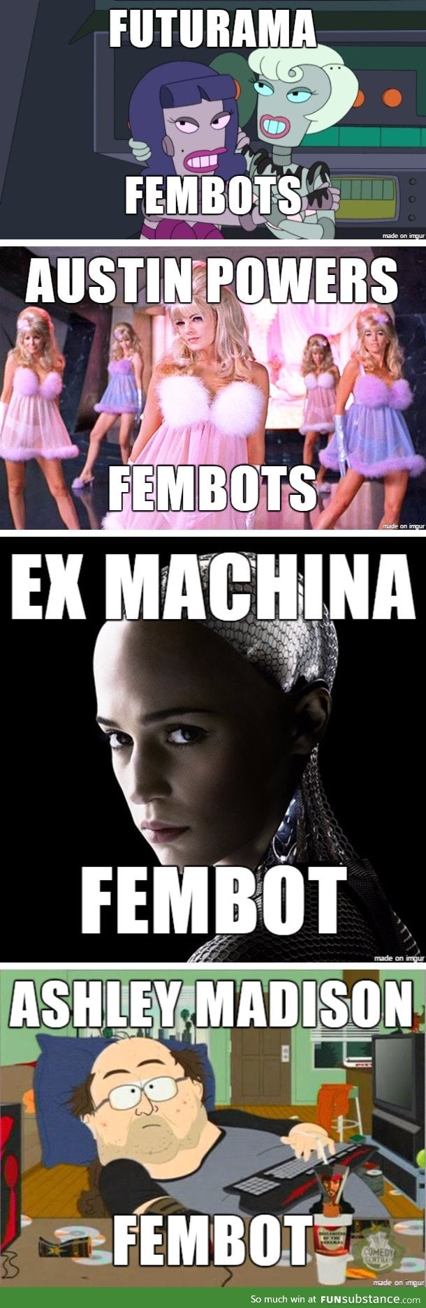 Different kinds of fembots