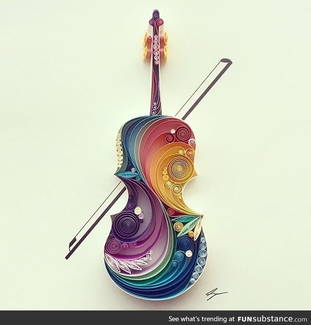 "Music is the voice of the soul", Sena Runa, Paper Quilling