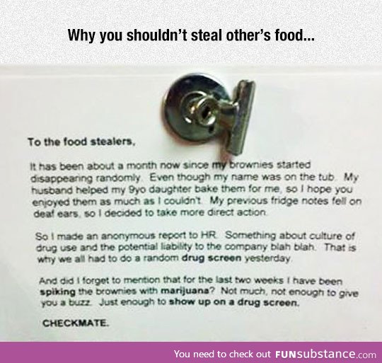 Never Mess With Other People's Food