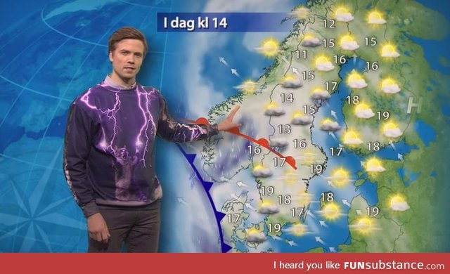 *-* This Swedish weather guy's sweater