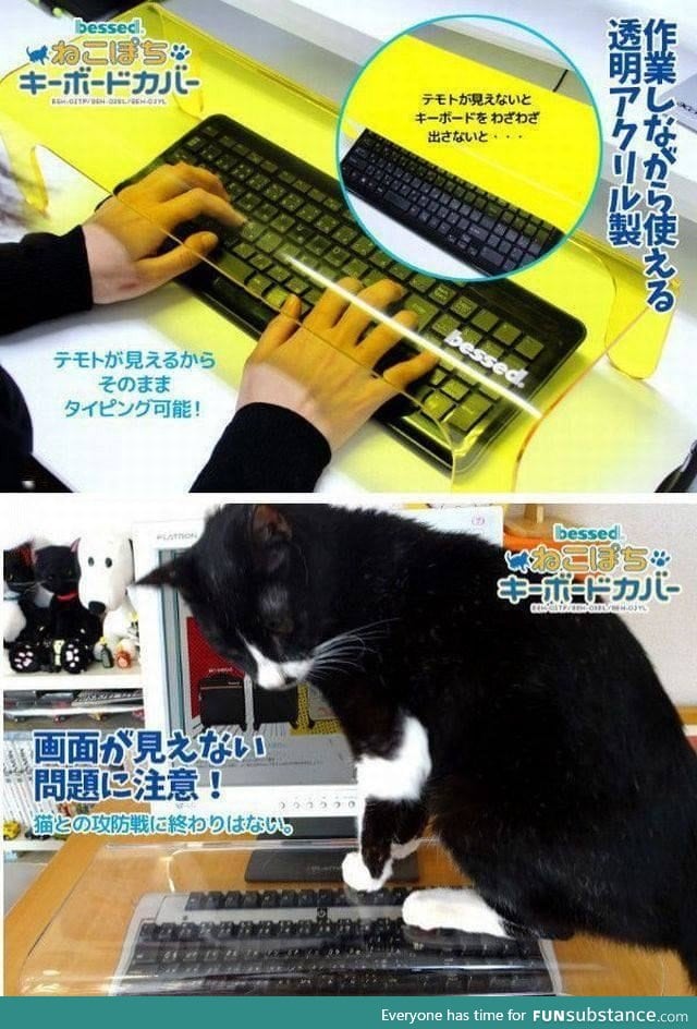 The anti cat keyboard shield from japan