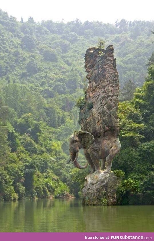 Elephant rock in India