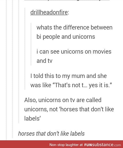 Bi people vs unicorns