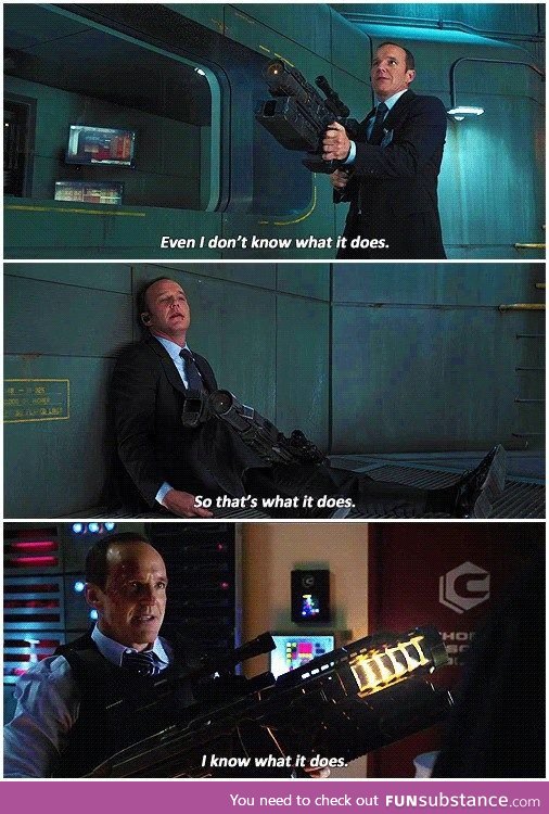 Coulson's back,ready to fangirl over Capand kick ass,and he's all done fangirling over Cap