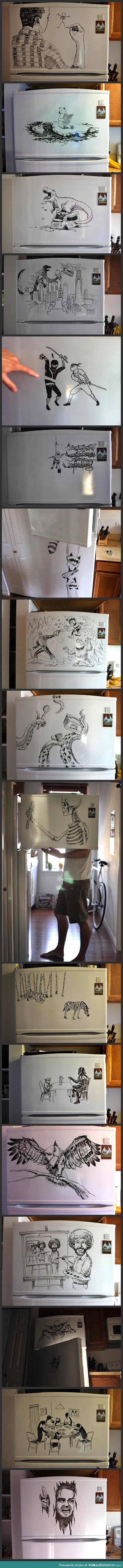 Amazing fridge art