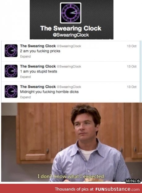 The swearing clock