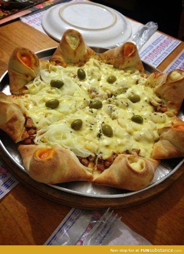So there's this thing in Brazil... Volcano pizza!