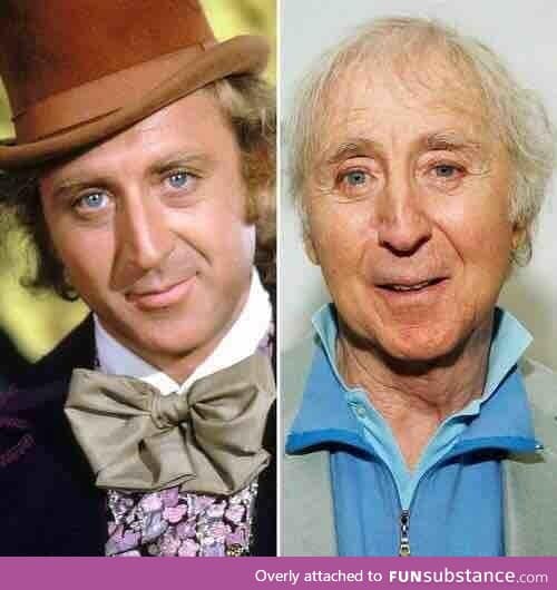 Gene Wilder then and now