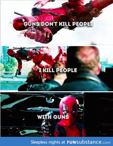 Deadpool's stance on gun control