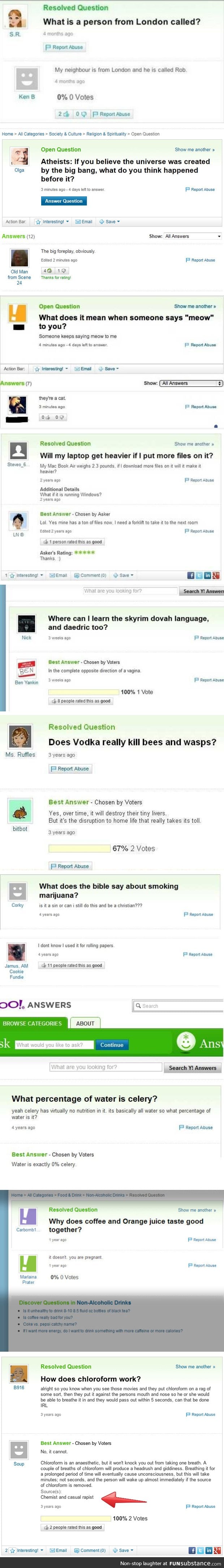 Yahoo answers comp
