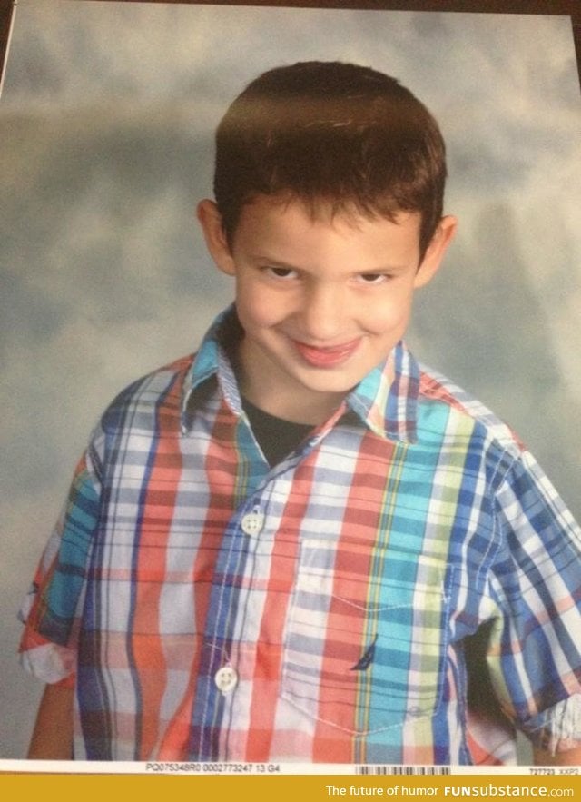 Friend's Nephew got his school picture in