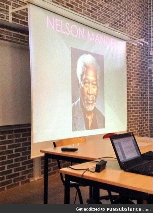 2 girls were having a Nelson Mandela presentation today