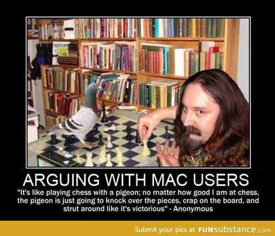 Arguing with any mac user