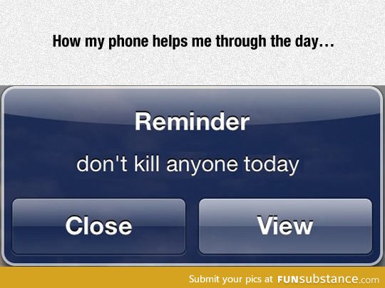 Daily phone reminder