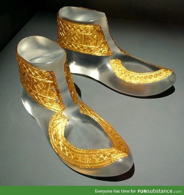 2,500 year old golden footwear