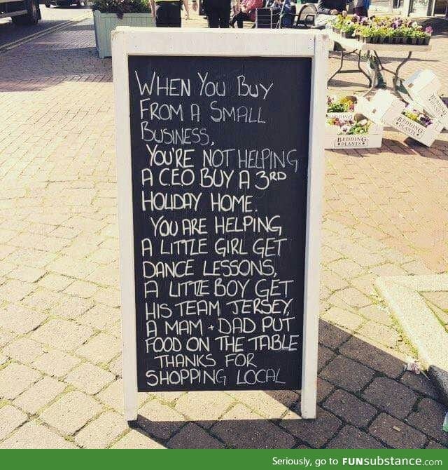 Let's support local businesses