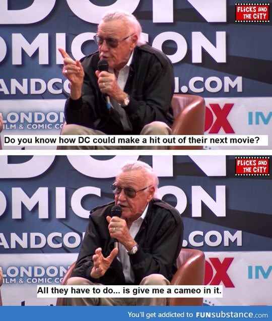 Stan Lee giving some advice to DC on movies