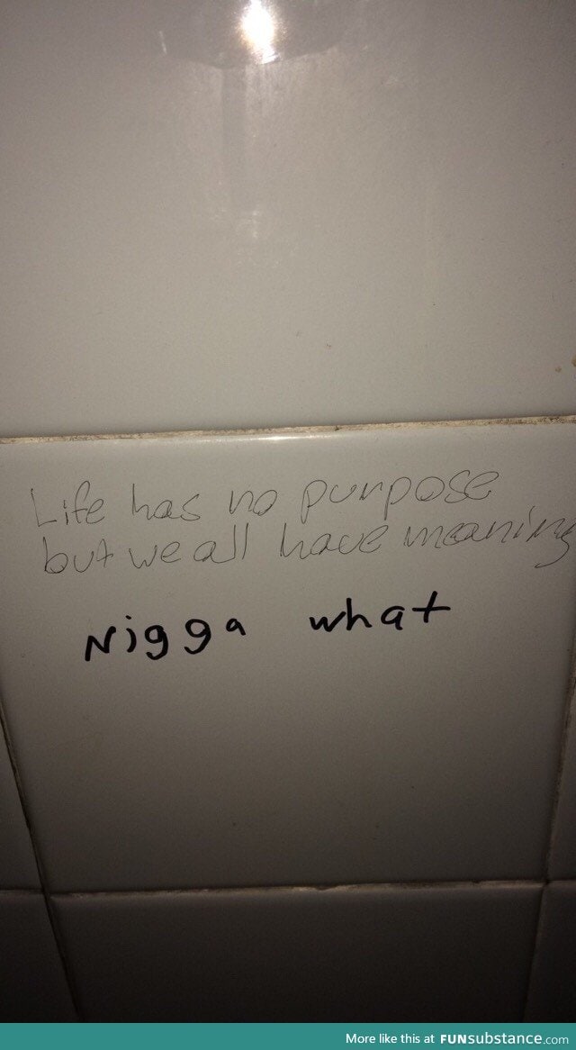 In a highschool bathroom stall