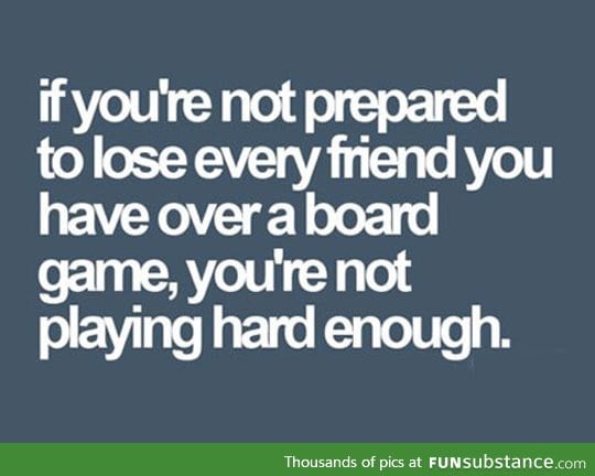 Playing board games with friends