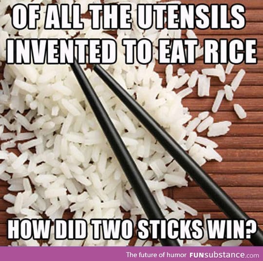 How to eat rice