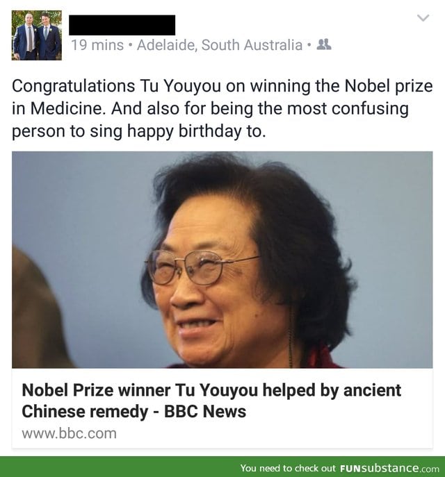 Nobel prize winner tu youyou