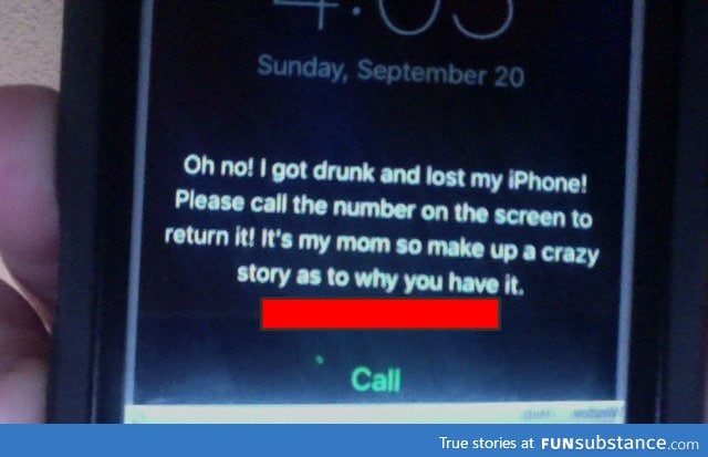 Someone left their iPhone at a bar