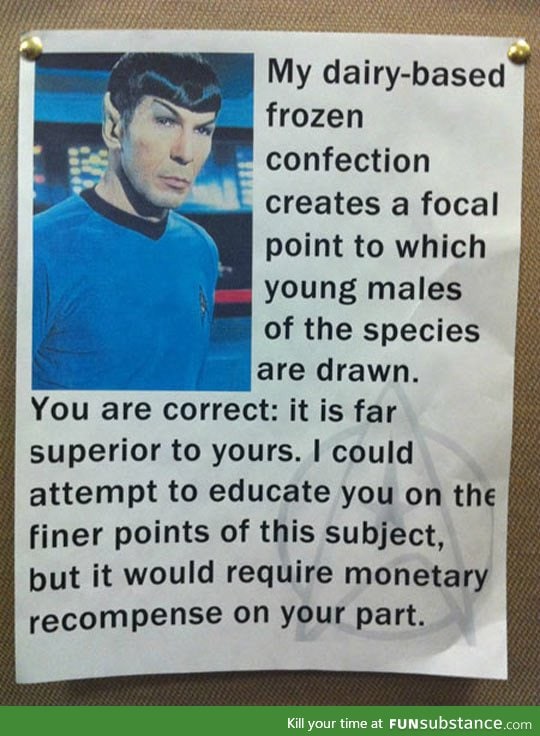 Spock's Milkshake Brings All The Boys To The Yard