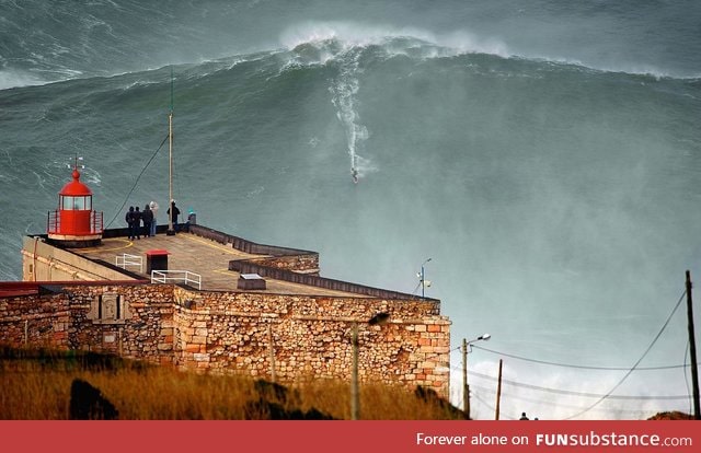 Garrett McNamara surfs Big Mama, Nazaré, Portugal