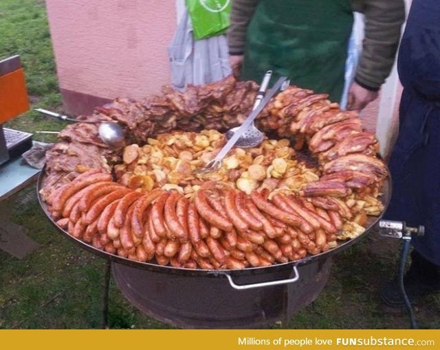 This is a Romanian barbeque