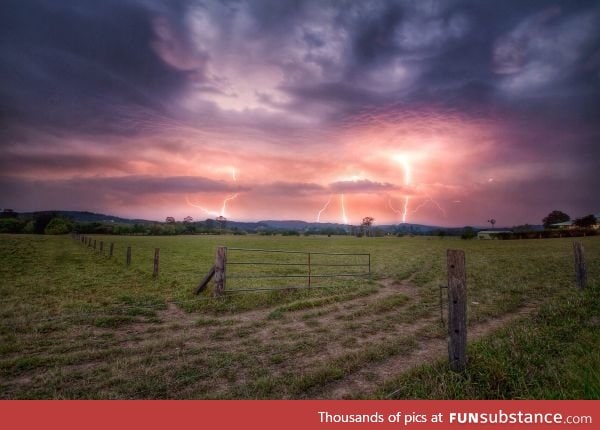 Lightning in the fields