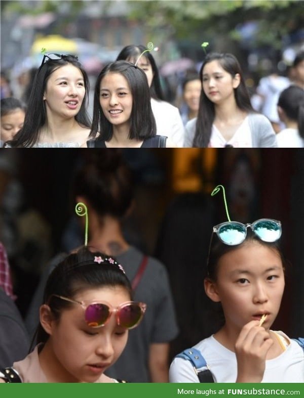 Apparently this is a new fashion trend in China