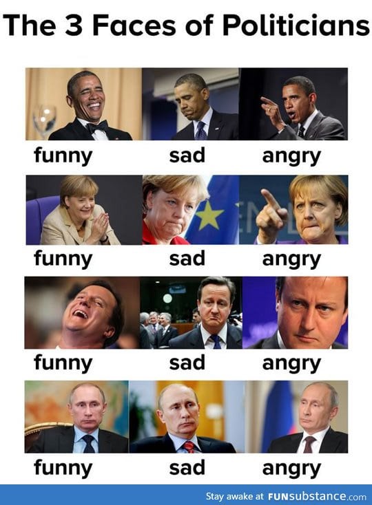 Faces of politicians