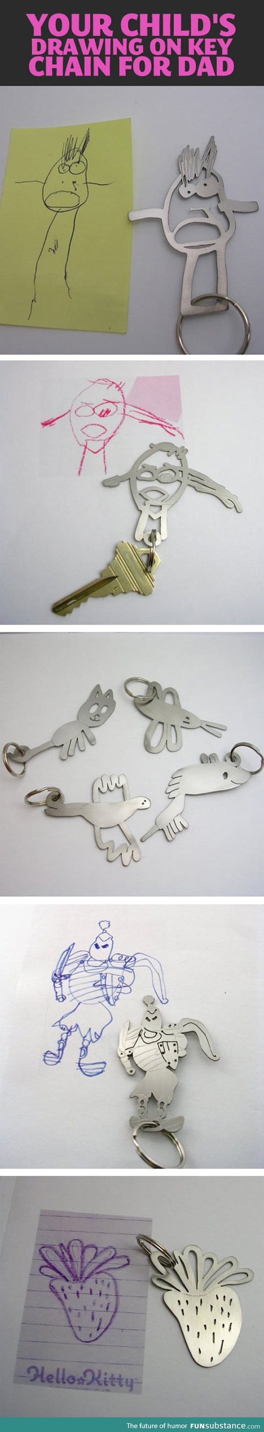 Your Kid's Drawing As A Key Chain