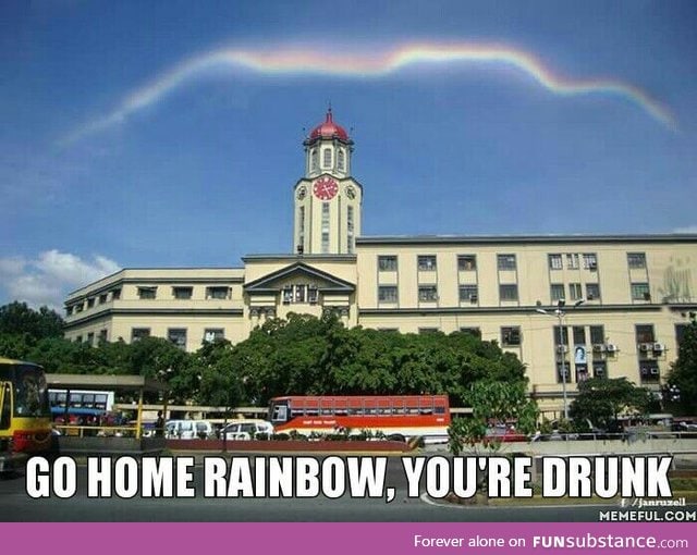 Weird rainbow sighting in Manila, Philippines