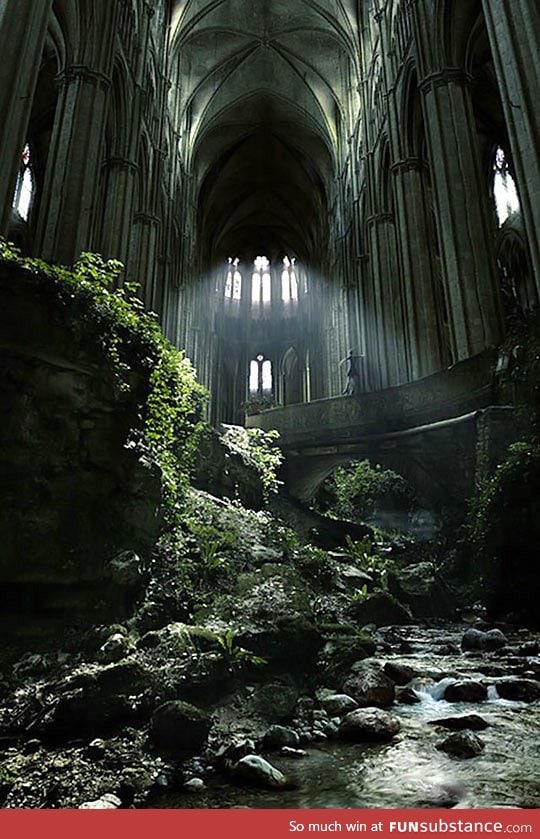 A famous abandoned church in france