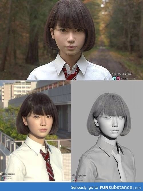 The power of Computer graphics. The girl does not exist in real life