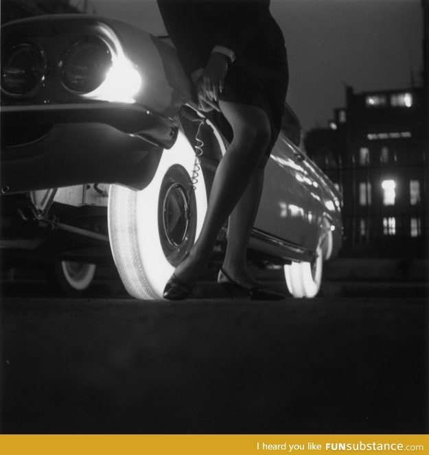 Goodyear's illuminated tires. Developed in 1961 but never went into production