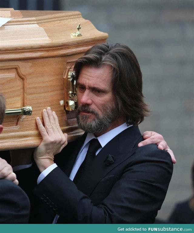 Jim Carrey Carrying Ex-Girlfriend's Coffin at Funeral in Ireland