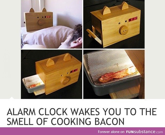 Bacon alarm clock