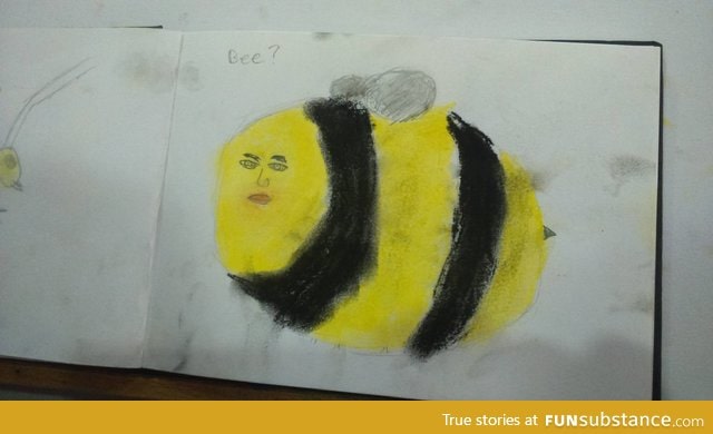 When asked to draw a realistic bee