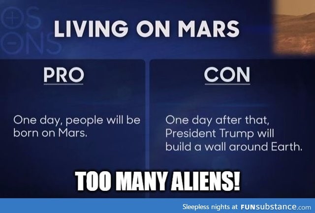 Pros and cons of living on Mars