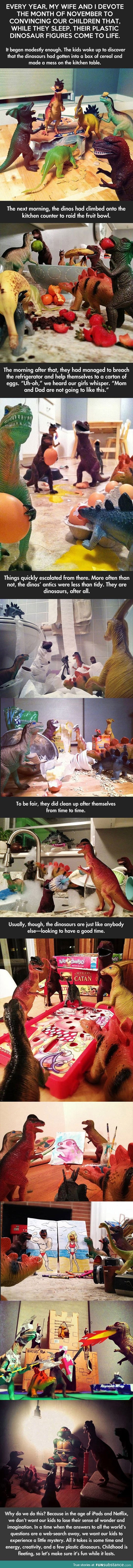 Dino figures come to life