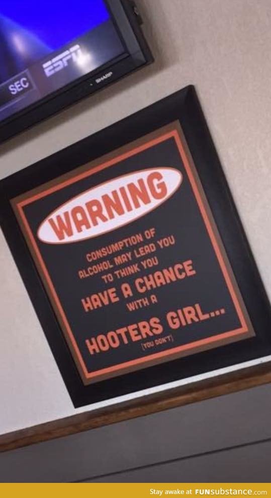 Thanks for the heads up, Hooters